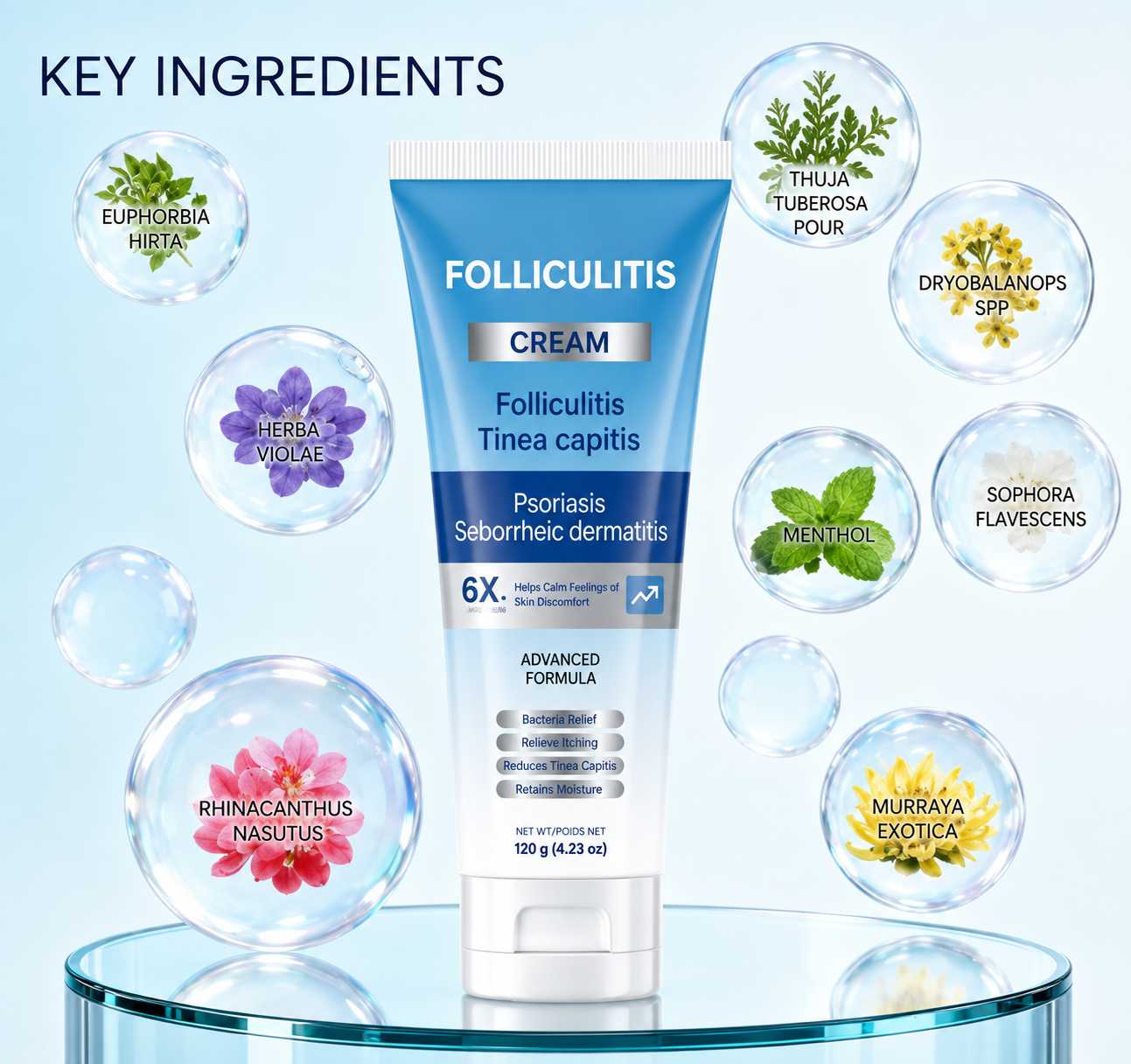 Folliculitis Soothing Cream for Folliculitis Scalp Face and Body✨