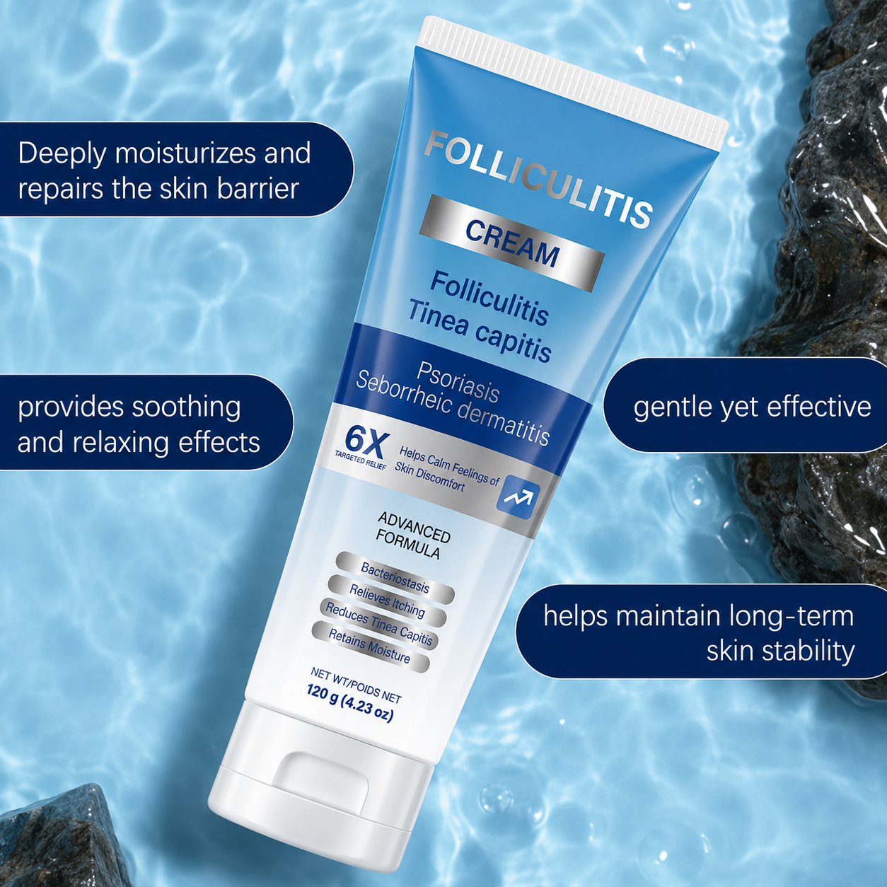 Folliculitis Soothing Cream for Folliculitis Scalp Face and Body✨