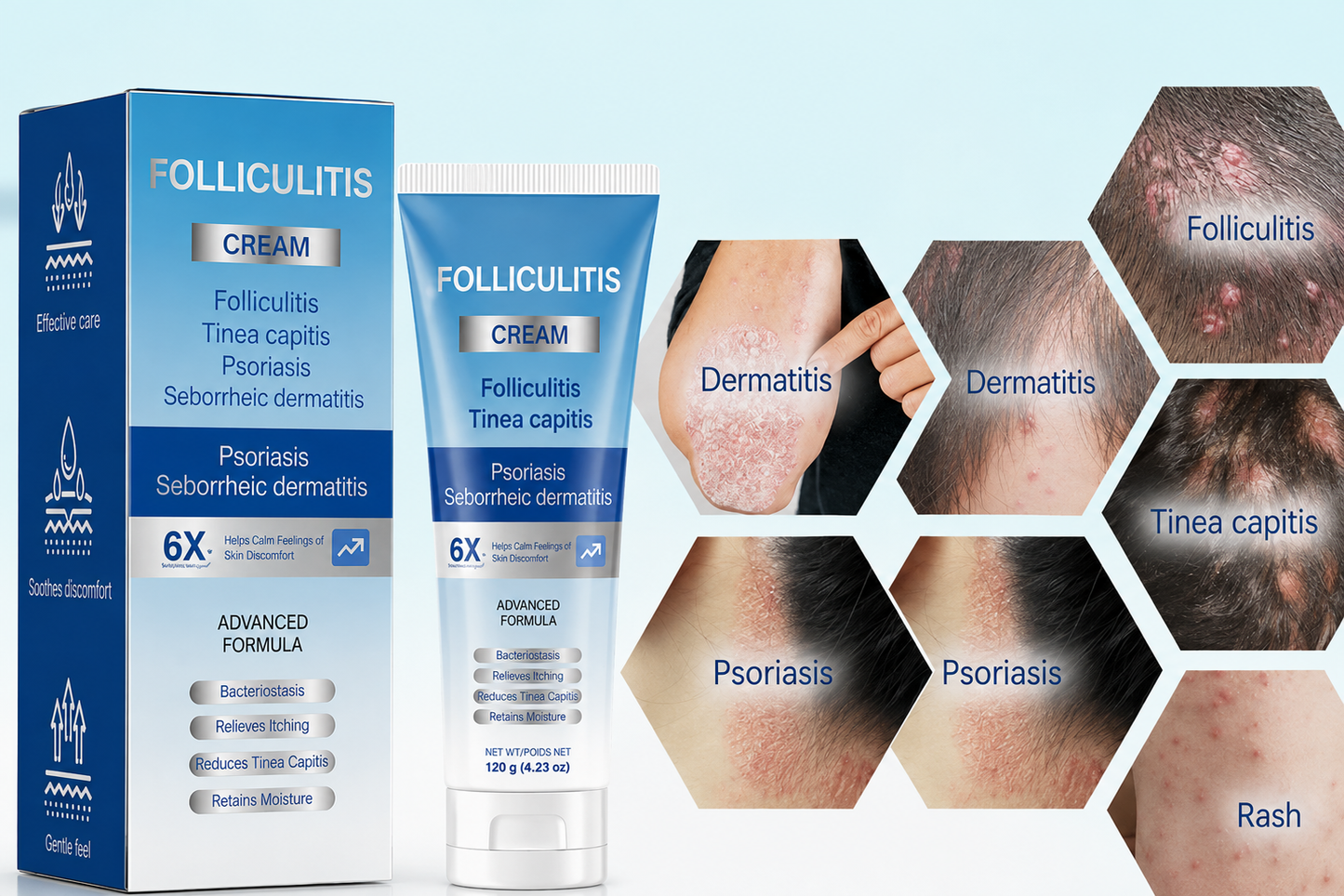 Folliculitis Soothing Cream for Folliculitis Scalp Face and Body✨
