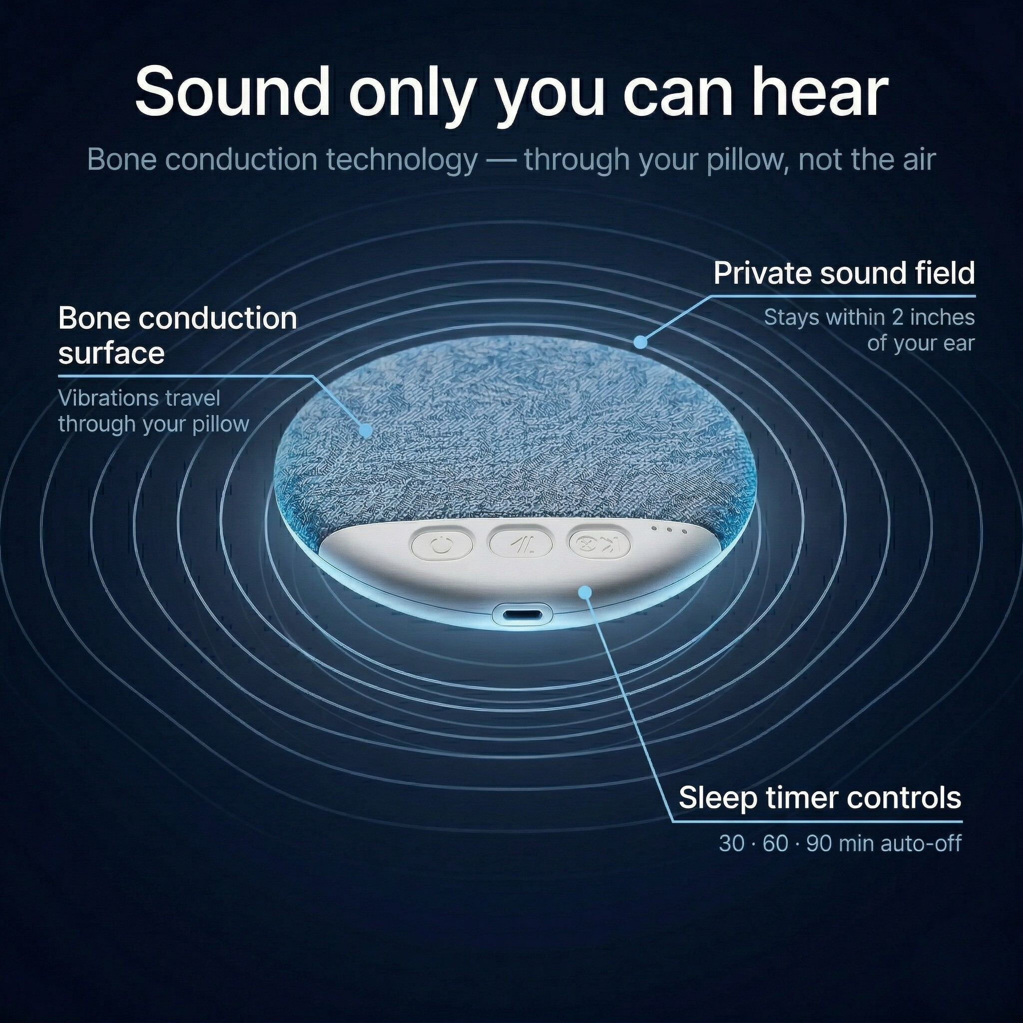  pillow speaker sleep timer